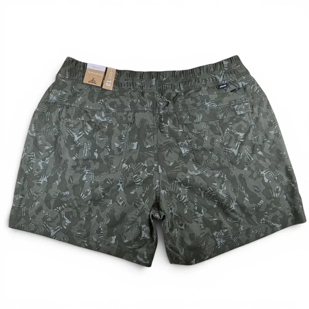 Prana Shorts 12 Green Camo Stretch 5